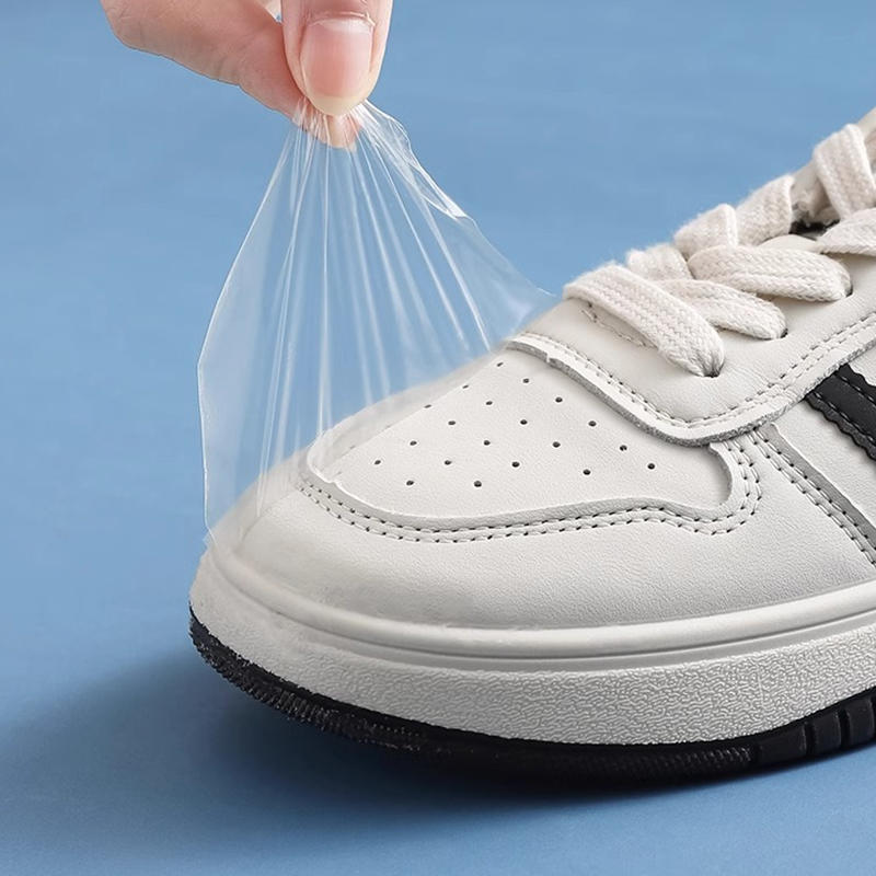 30Pcs Shoe Toe Rain Stickers Clear Films Shoe Head Stain Removal Wear Resistant Dirt Resistant Waterproof Shoe Stickers