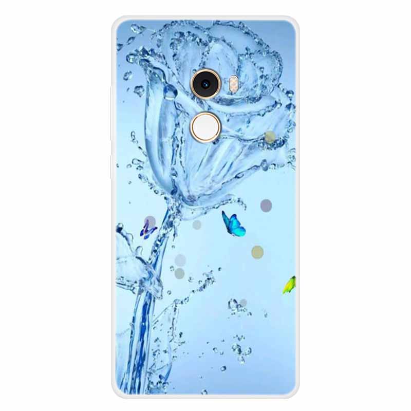 For Xiaomi Mix 2 Case Luxury Soft Silicone Back Cover Case For Xiaomi Mi Mix2 MDE5 Coque TPU Cartoon Bumper Funda Cute Shell