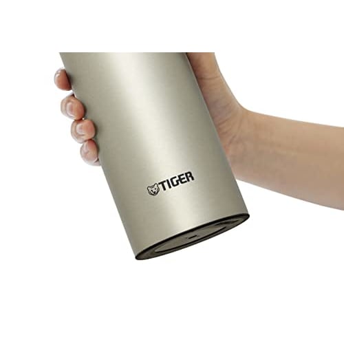Tiger Thermos (TIGER) Tiger Water Bottle 800ml with Handle Lightweight Stainless Steel Bottle Outdoor Office Titanium Ore (Stainless Steel) MCZ-S080XZ