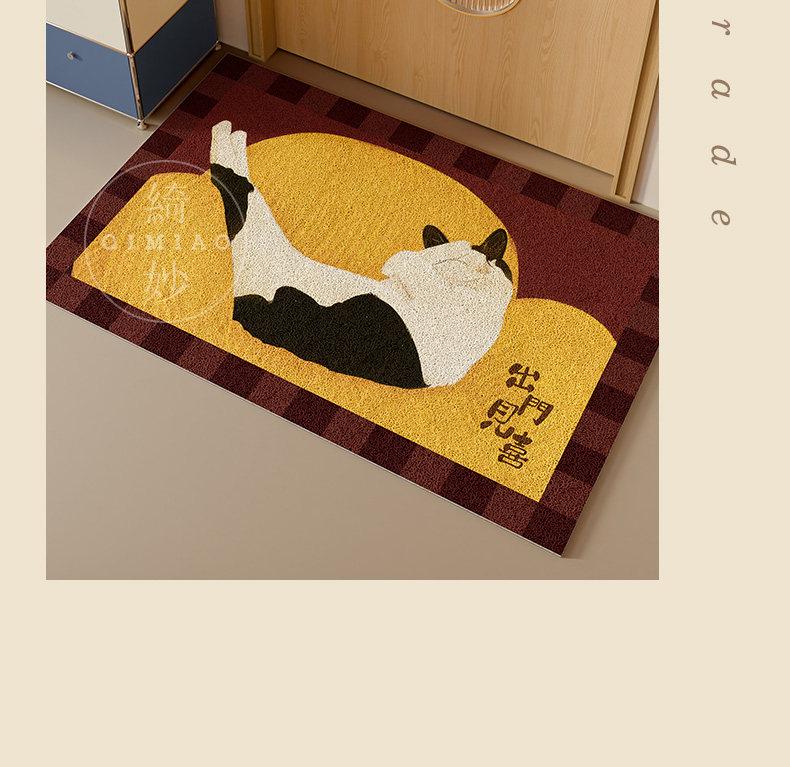 Non-slip Cat Sisal Door Mat - Dirt-resistant, Easy-to-clean Mud Scraper for Entryways