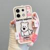KEYSION Cartoon Niedlich Plüsch Stickerei Hülle für Xiaomi POCO X6 mit Lanyard Silikon Stoßfest Handyhülle für Redmi Note 13 Pro 5G