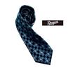 [DRAG0NS] Chunichi Dragons Professional Baseball Goods Jacquard Woven Tie with CD Logo, Emerald Blue Check - 235