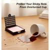Sticky Note Holder, Reble Self-Stick Sticky Note Stencil and Holder for 3x3 Inch Notes, Suitable for Office Home (Black, 5 Templates)