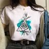 Moda Kadın Tişört Grafik Ayçiçeği Baskılı Üstler Kadın Yaz Tişört Harajuku Kısa Kollu Tişört Sevimli -shirt Giysiler