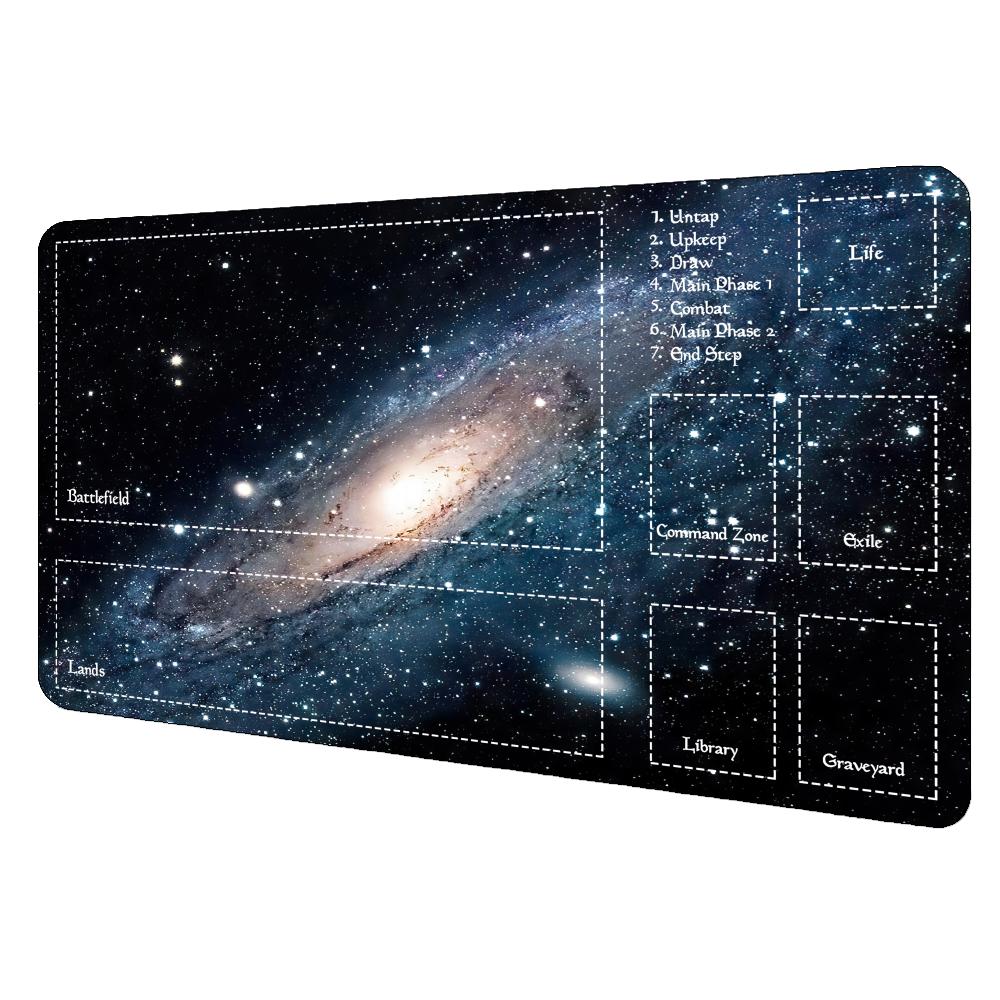 Dream Galaxy Magic Party Game Mat Durable Rubber for MTG&TCG Games 35X60cm Mouse Pad Offices Desk Mats Party Friendly Design
