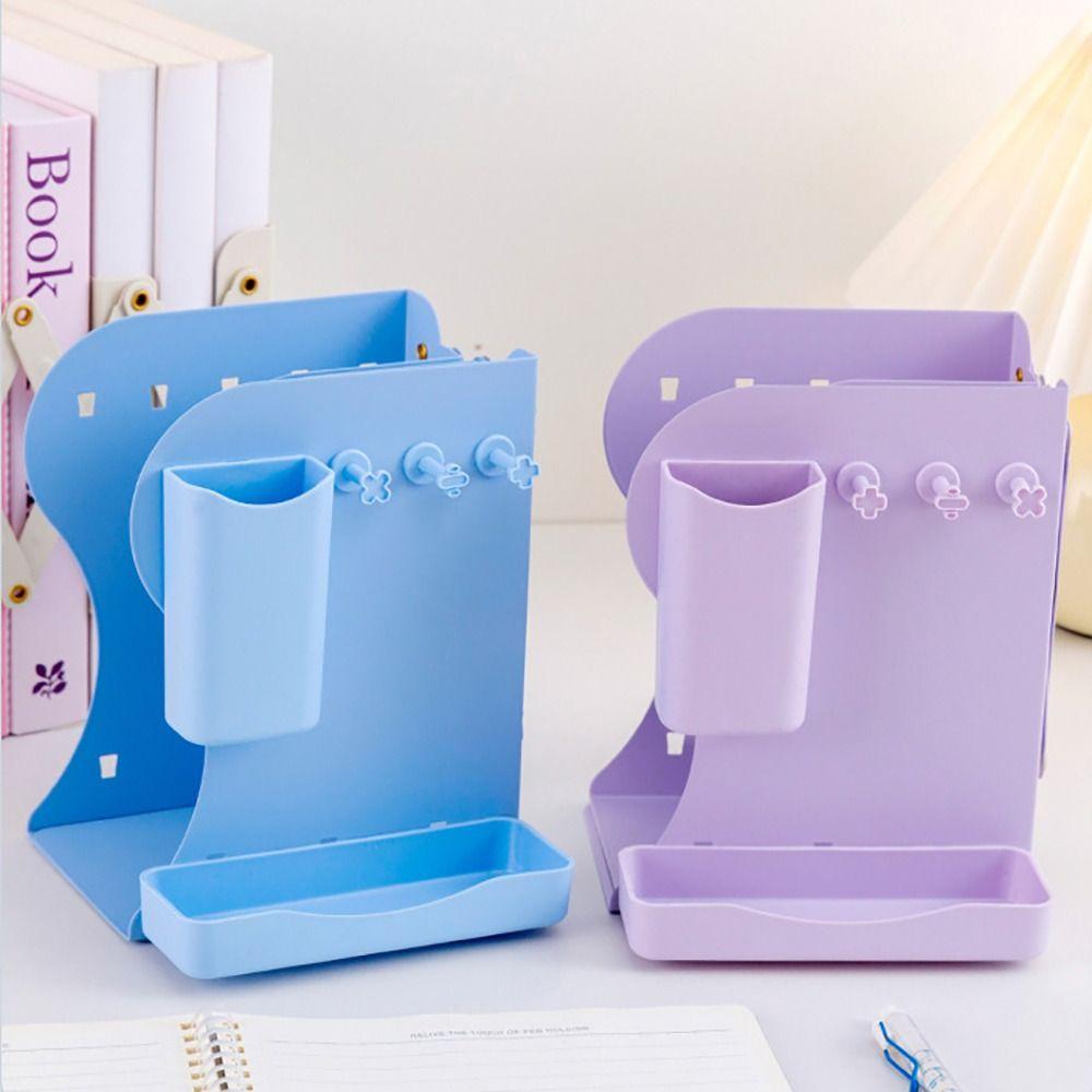 Adjustable Scalable Bookshelf Metal Book Stand Durable Telescopic Bookends