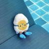 Plush Water Boiled Egg Doll With Diving Mask For Kids Gift And Bag Accessory