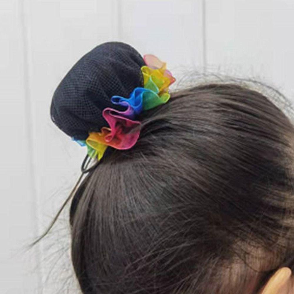 Lace Head Bands Ballet Hair Net Adjustable Girl Bun Cover Snood Sweet Elastic Hair Net Children