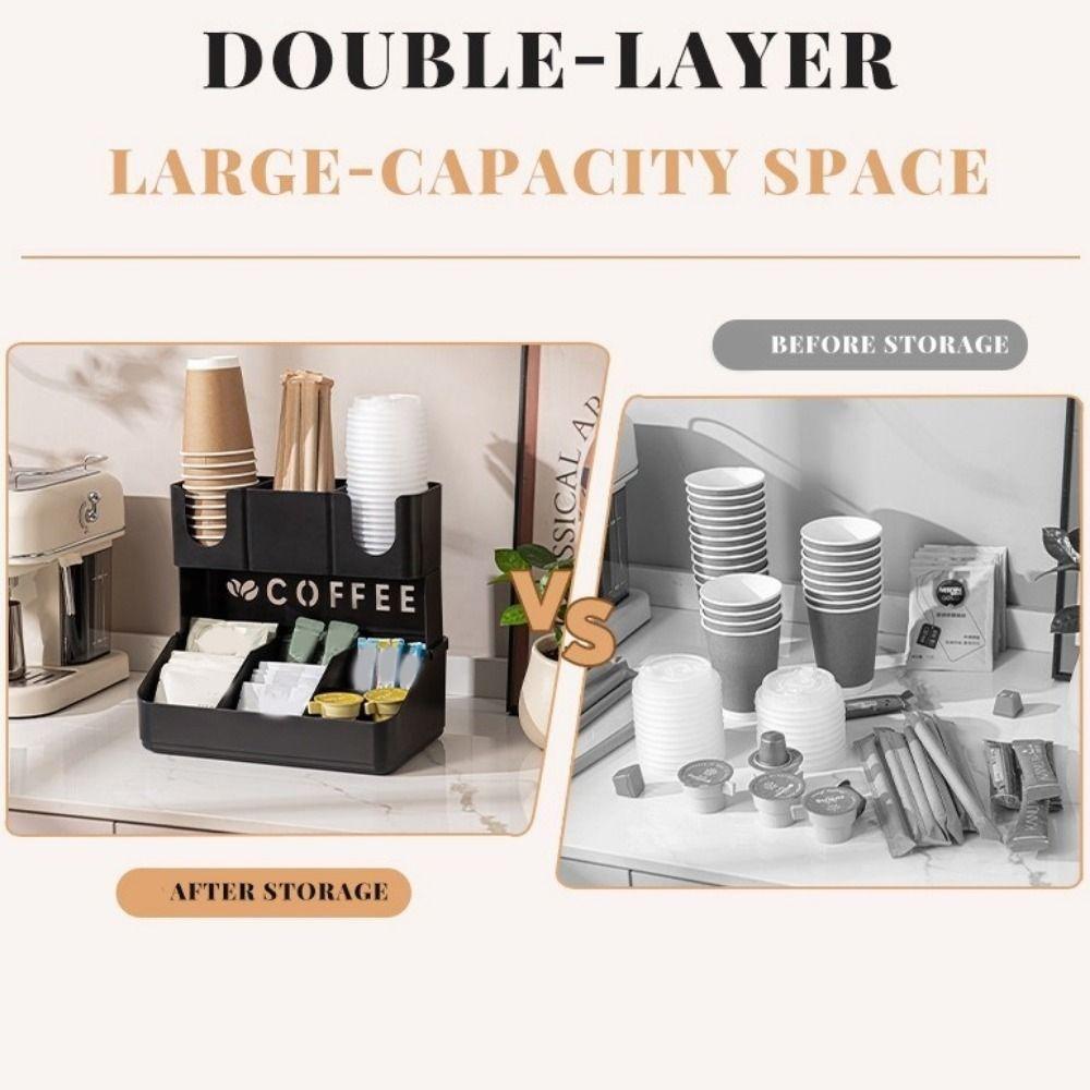 Adjustable Retractable Paper Cup Holder Plastic Cup Straw Storage Rack Cup Dispenser  for Home