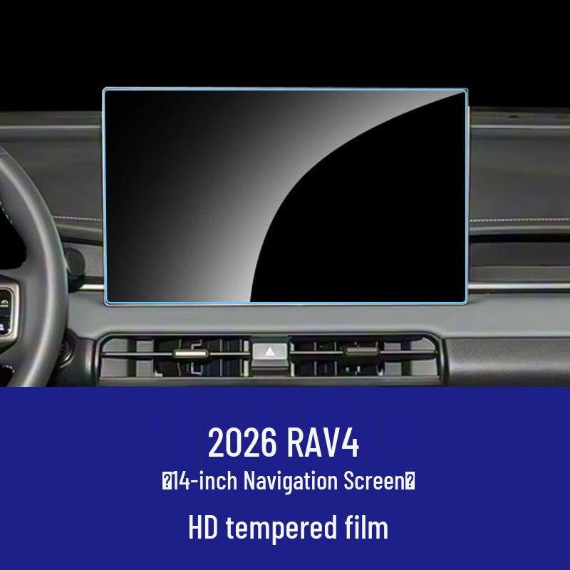 Compatible Tempered Protective Film for Toyota RAV4 Center Console Navigation Screen.