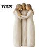 Sister Ornaments Four Women Friendship Figurine Decor, Sisterhood Statue Gift for Friends, Sisters Decorative Home and Moms, Faceless