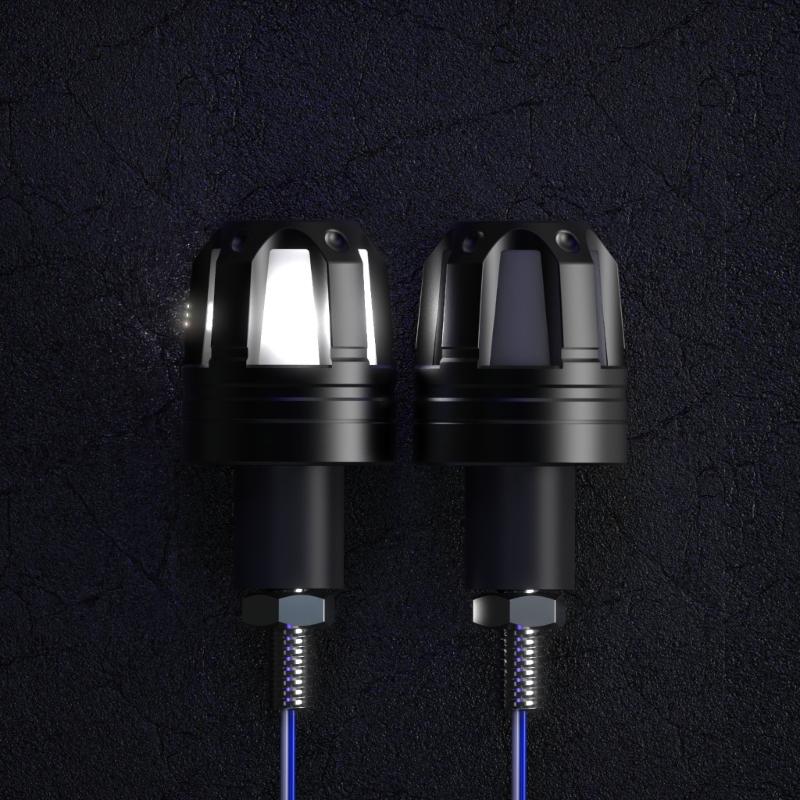 Motorcycle Scootor LED Handlebar End Turn Signal Corner Light DC12V Flasher Handle Grip Blinker Side Marker Hand Lamp 2x