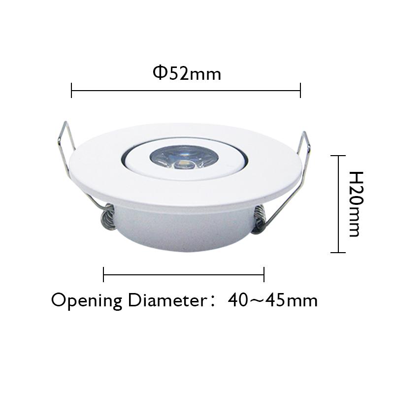 10ks LED Mini Downlight 3W 1W 85-265V Bodové světlo Stropní svítidlo Stmívatelné 110V 220V Embed Bílá Černá Stříbrná Včetně pohonu