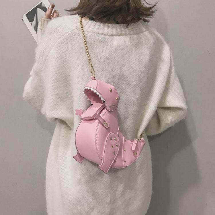 Chic PU Dinosaur Handbag Shoulder Bags Lightweight Crossbody Bag for Girls