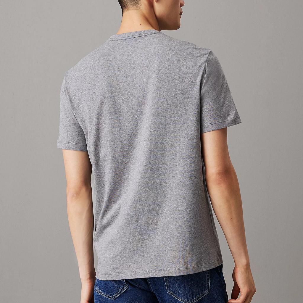 Calvin Klein Comfortable Round Neck Short Sleeve T-Shirt With Letter Print Men Tops Medium-Gray 00040EM286-P7E