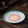 Melo Exquisite Color Block Ceramic Coffee Mug and Saucer Gift Set