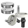 Toilet Seat Bolts & Screws Quick Release Top Hinge Fixings Expanding Rubber Top Nut Screws Universal Toilet Seat Replacement Kit