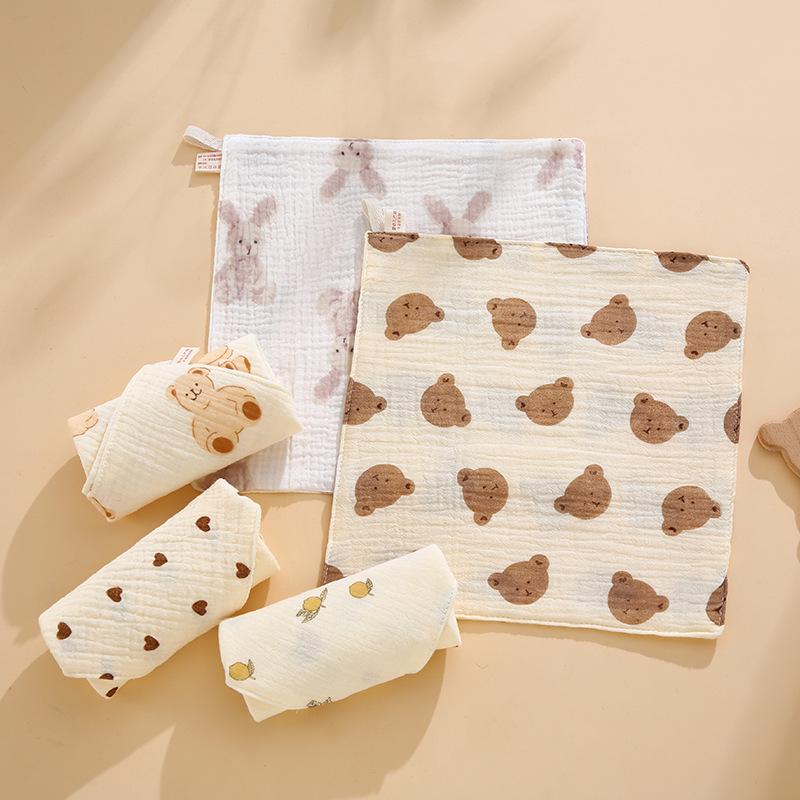 Newborn Baby Pure Cotton Gauze Washcloth - Class A Print