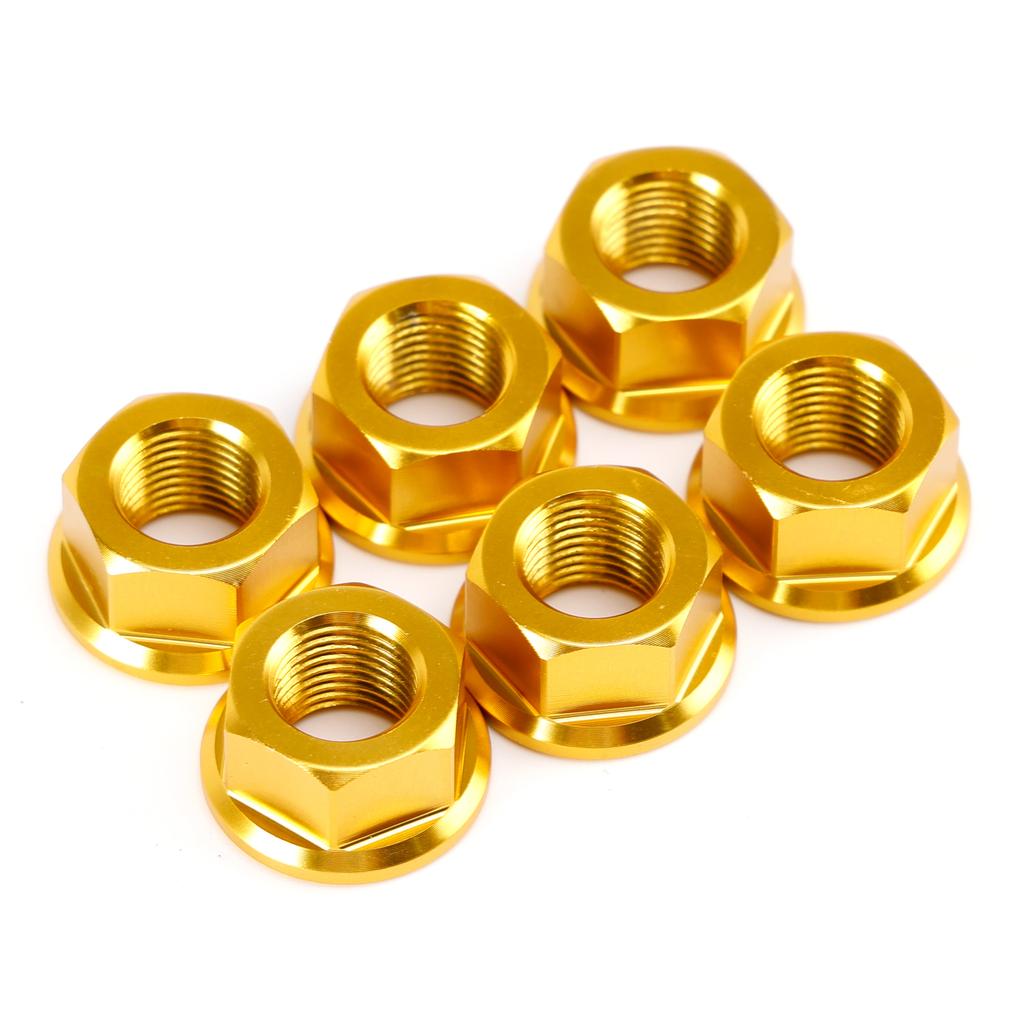 6x Rear Sprocket Nuts M10 x 1 Gold For Ducati 1098 1098S 1098R 1198 S 2007-2011