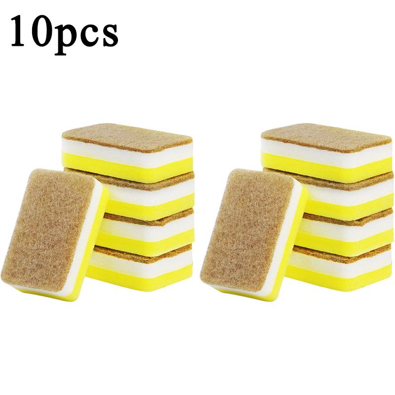 10/20pcs Dishwashing Sponge Kitchen Cleaning Tools Double-side Cleaning Sponge Durable Absorbent Sponge Pad Household Clean Tool