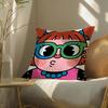 Funny Cute Girl Cartoon Pillow Case Pattern Printed Pillowcase For Living Room Sofa Cushion Cover & Bedroom Decor