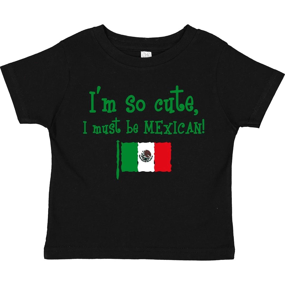 Inktastic So Cute Mexican Toddler T-Shirt Im Mexico Flag Latino Latina Hispanic 140
