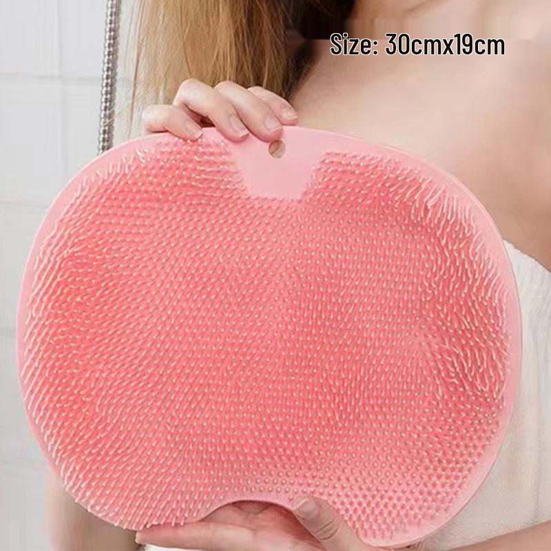 

Многофункциональная нескользящая силиконовая подушечка для мытья тела и ног розовый