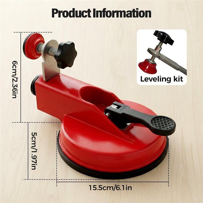 B97A- Tile Installation Tool(2Pcs), Suction Cup Tensioner, Tile Leveler, Stone Strong Suction Lifting Accessory