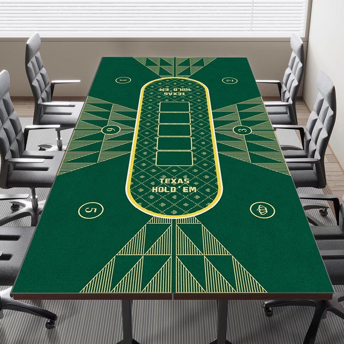 Profesionāls Texas Hold`em taisnstūrveida pokera galda