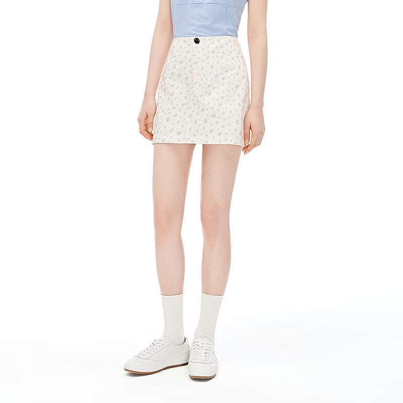 LEDING Floral Anti-Wardrobe Malfunction A-Line Skirt