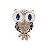 Korean-Style Owl Brooch with Rhinestones for Women
