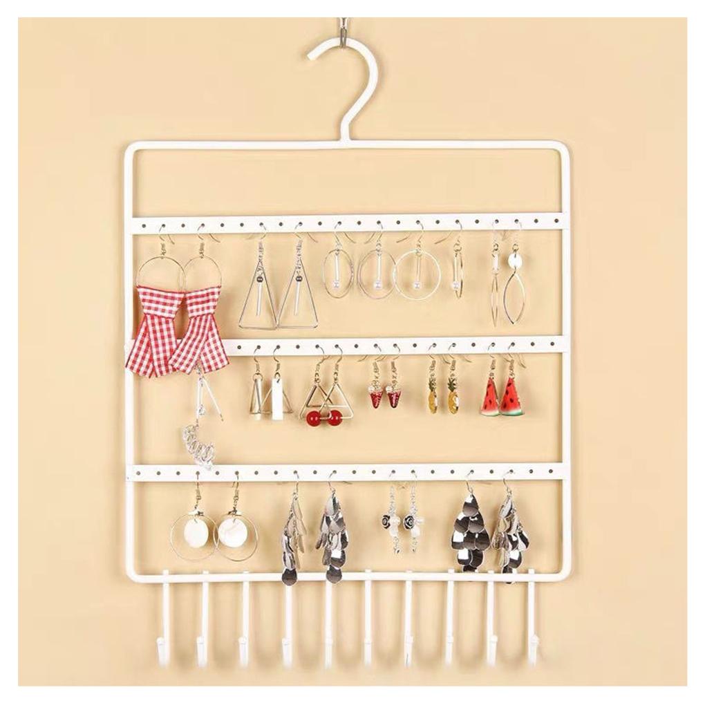 Earrings Display Holder Ear Studs Hanging Rack Large Capacity Jewelry Storage Organizer Rings Jewelries Stand Bracket Home