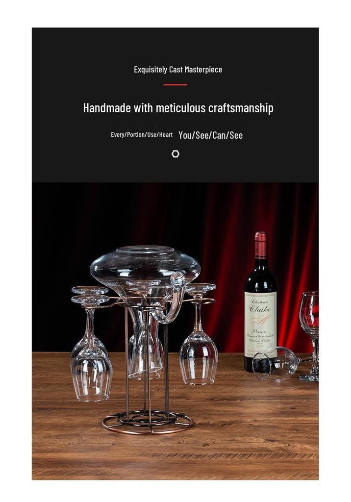 Premium Inverted Wine Glass & Decanter Storage Rack