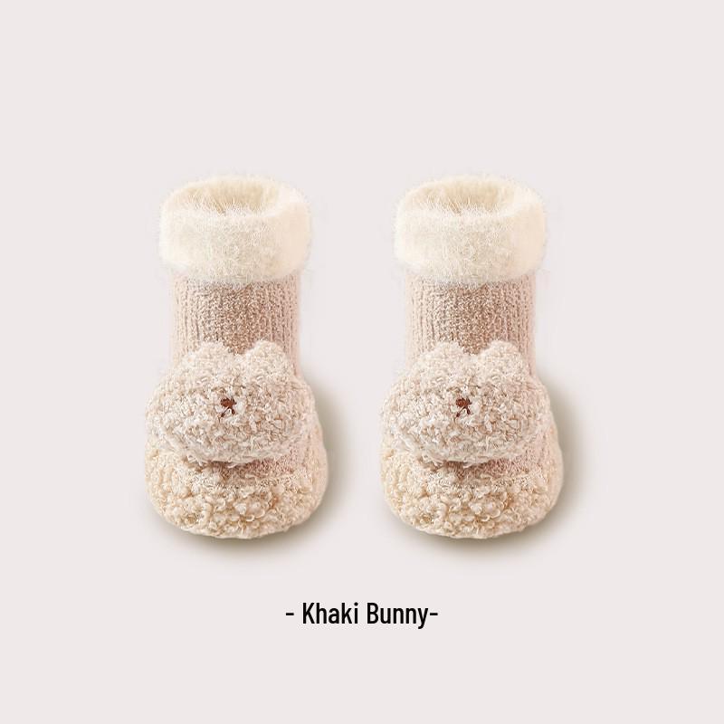 Cartoon Infant Non-Slip Mid-Calf Winter Socks - Thick & Warm Floor Shoes