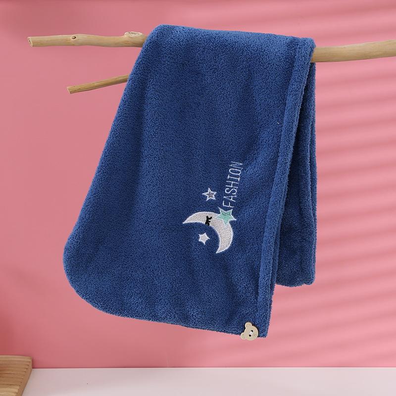 Women's Hooded Microfiber Hair Towel with Decorative Elements - Quick Drying and Absorbent
