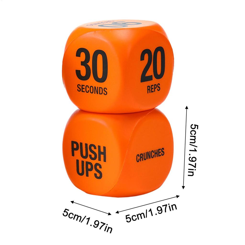 Workout Dice 1-Pair Exercise Dice Randomizer Fun Fitness Challenge Game for Home Gym No Repeat Strength Training Party Game