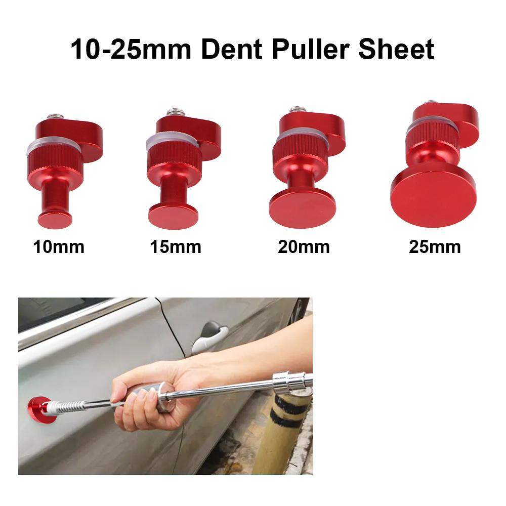 4pcs Car Dent Repair Tool Puller Leveling Aluminum Alloy Round Gasket Puller Accessories Hail Pit Dent Small Pit Repair Reuse