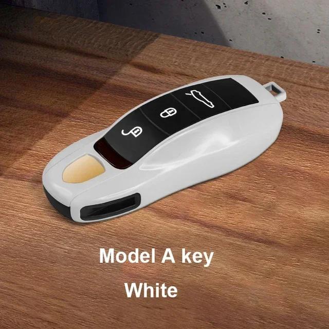AABKV1 Solid Color ABS Car Key Case Cover Accessories For Porsche Panamera 2017 Cayenne 2018 2019 911 2020 2021 2022 2023 2024 Taycan
