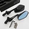 High Quality Universal Motorcycle Rearview Mirror HD Carbon Fiber Electric Scooter Rearview Mirror Metal Anti-glare Side Mirror
