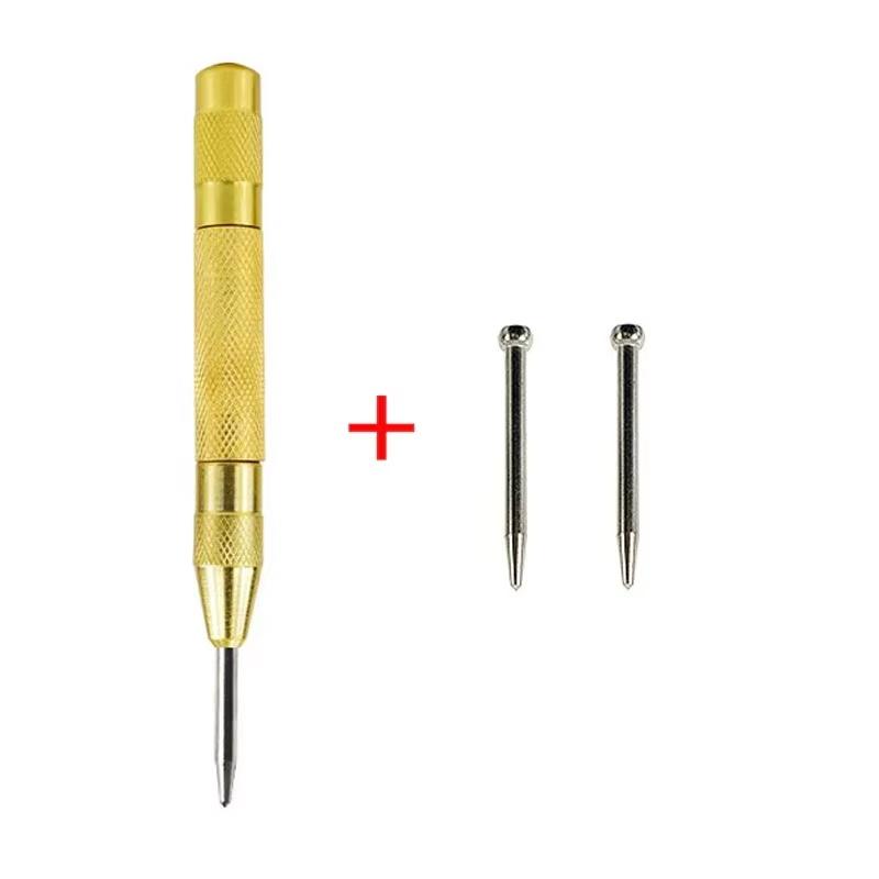 Automatic Center Punch Non-Slip Metal Punch Woodworking Tool Hand Tool For Wood Metal Steel Aluminum