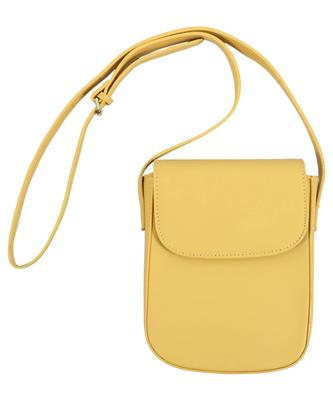 Kobe Lettuce Flap Shoulder Bag [B1472] Free Size Yellow