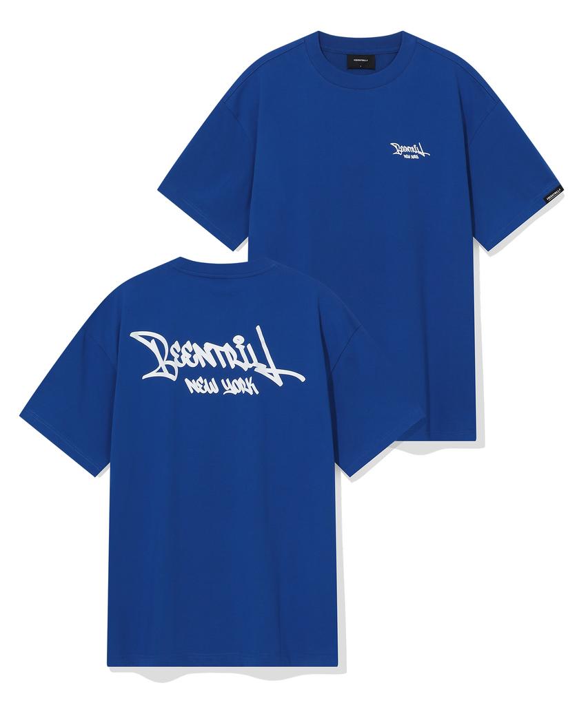 BEENTRILL Script Logo T-Shirt (Blue)