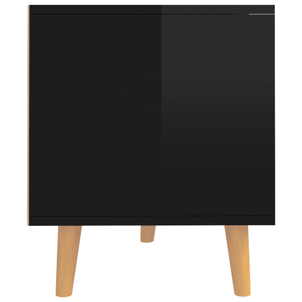 Vidaxl Szafka Tv, Czarna, Wysoki Połysk, 90X40X48,5 Cm
