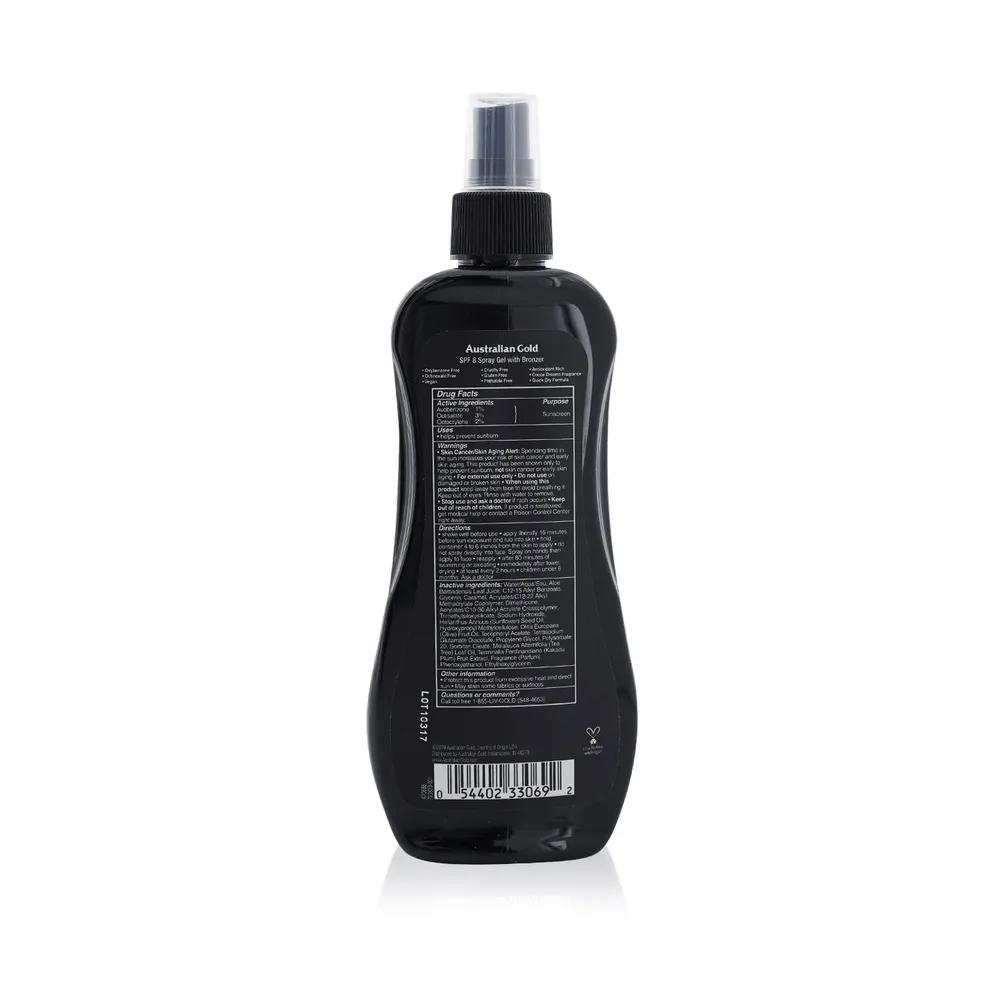 Broad Spectrum Spray Gel Sunscreen Instant Bronzer 237ml/8oz