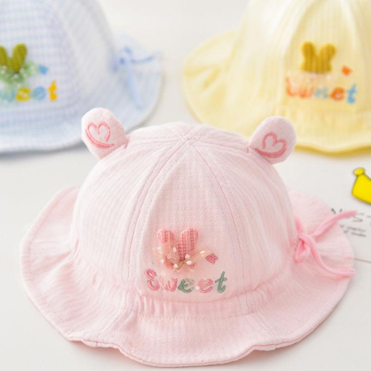 Cute Baby Bucket Hat Spring Autumn Thin Sun Protection Cap Adorable Infant Fishing Hat For Boys And Girls