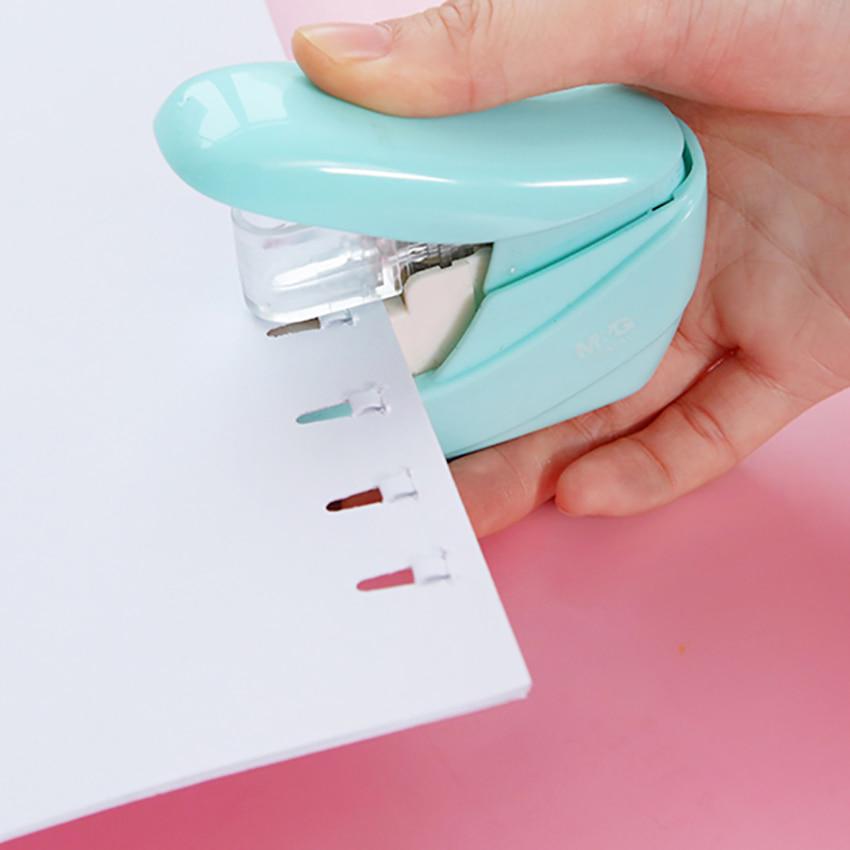 Studenten-Briefpapier, nagelfreier Hefter, klammerloser, sicherer Hefter, 5 Blatt Kapazität für Papierbindung, Bürobedarf, Heftwerkzeug
