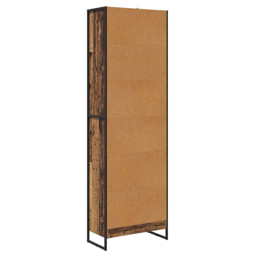 Bookshelf 2 pcs Reclaimed Wood Look 60 x 30 x 189.5 cm Engineered Wood