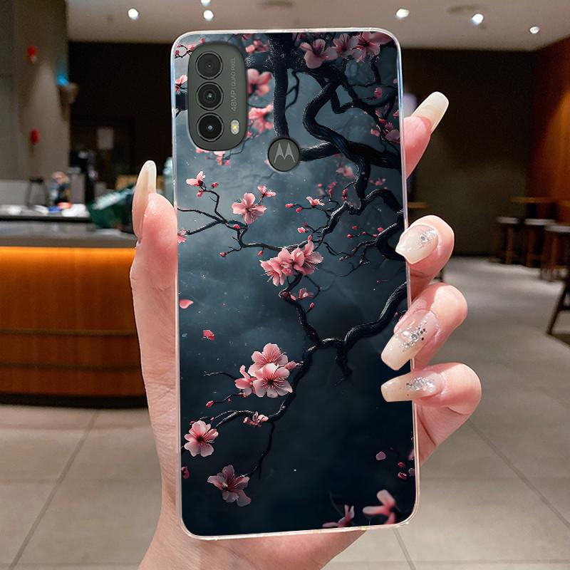 

Case For Motorola MOTO E20 E30 E40 Clear Luxury Butterfly Fashion Flower Soft Silicone TPU Phone Cover for MOTO E40 E30 E20 Case Motorola Moto E40