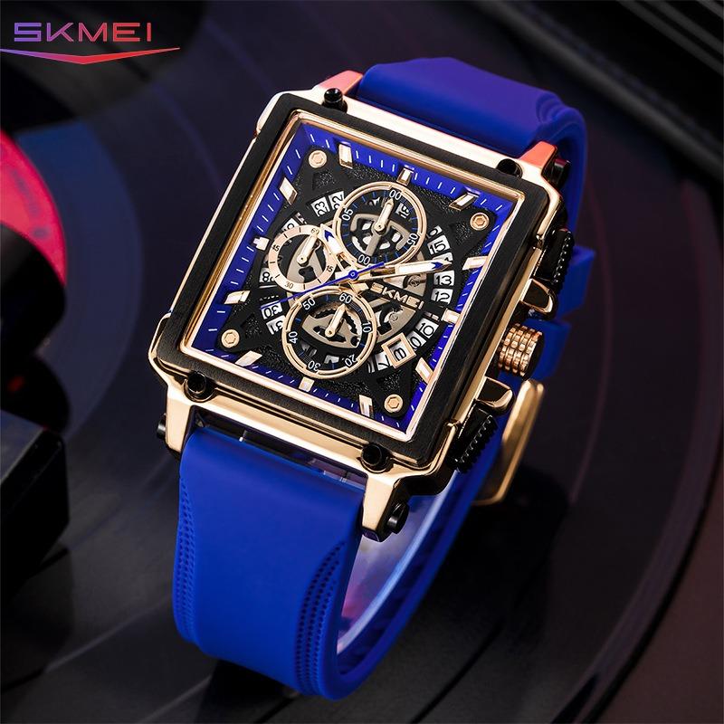 Watch Square Men's Watch Hollow Calendar Business Quartz Watch Student Casual Men's Watch