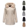 Damen Kapuzenmantel Damen Winter Baumwollmantel Verdickte Warme Jacke